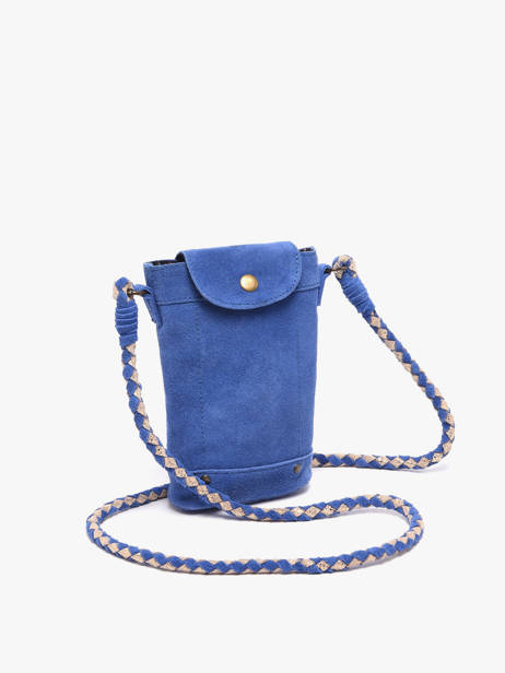 Cross Body Tas Brianna Leder Pieces Blauw brianna 17163616 ander zicht 2