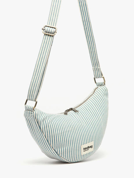 Cross Body Tas Rayures Katoen Hindbag Blauw rayures RA ander zicht 2