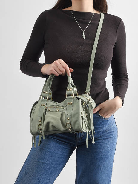 Cross Body Tas Velvet Leder Milano Groen velvet VE24093O ander zicht 1