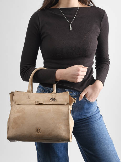 Handtas Buckle Lulu castagnette Beige buckle D ander zicht 1