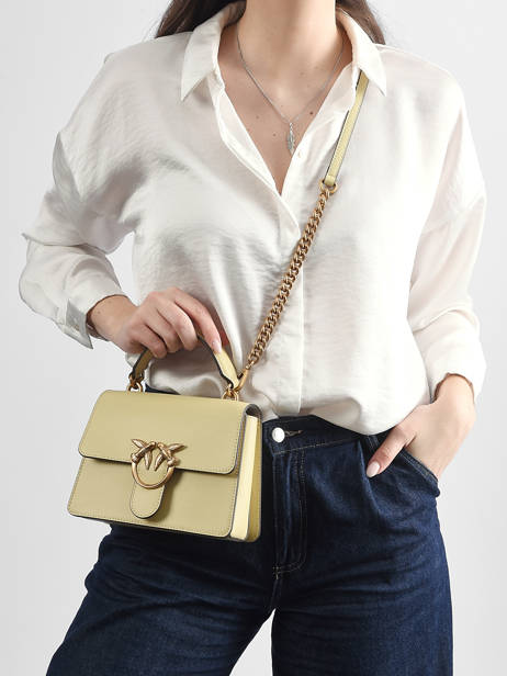 Handtas Love Bag Icon Leder Pinko Groen love bag icon A0F1 ander zicht 1