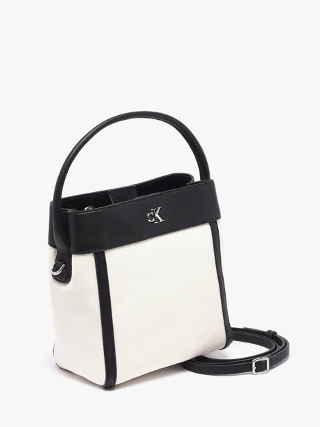 Handtas Hardware Monogram Katoen Calvin klein jeans Wit hardware monogram 4F3348G ander zicht 2
