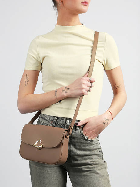 Cross Body Tas Paris Philos Leder Lancaster Bruin paris philos 81 ander zicht 1