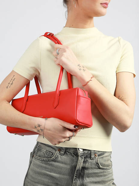 Schoudertas Donna Cube Leder Lancaster Rood donna cube 128 ander zicht 1