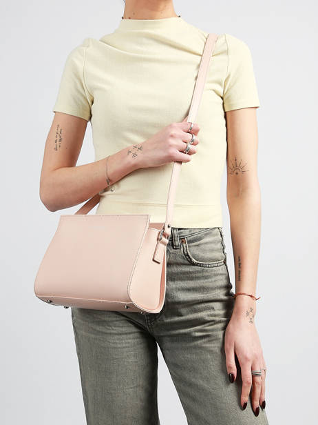 Cross Body Tas Smooth Leder Lancaster Roze smooth 437-02 ander zicht 1