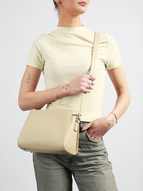 Cross Body Tas Smooth Leder Lancaster Beige smooth 437-02 ander zicht 1