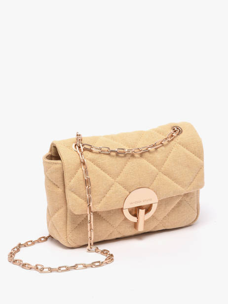 Cross Body Tas Moon Linnen Vanessa bruno Geel moon 70V40533 ander zicht 2