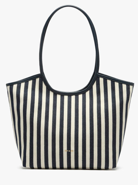 Schoudertas Rayure Nat et nin Blauw rayure RY