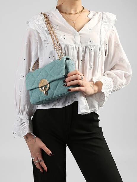 Cross Body Tas Moon Linnen Vanessa bruno Blauw moon 70V40533 ander zicht 1