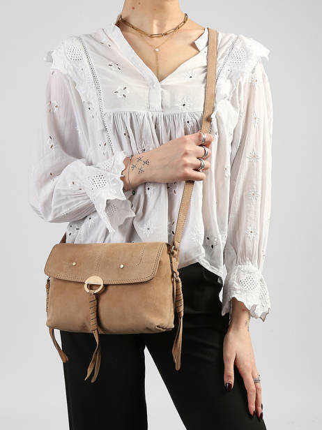 Cross Body Tas Othilia Leder Vanessa bruno Beige othilia 55V40907 ander zicht 1