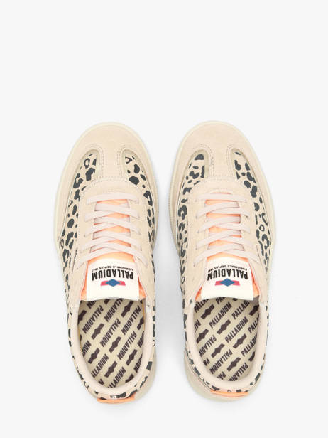 Sneakers Uit Leder Palladium Beige women 94642243 ander zicht 3