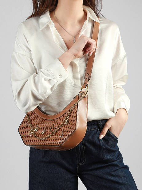 Cross Body Tas M Croisette Charms Leder Lancel Bruin croisette A14012 ander zicht 1