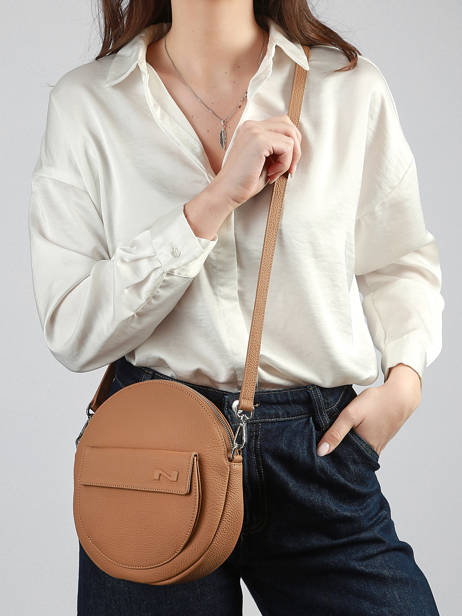 Cross Body Tas Dorine Leder Nathan baume Bruin nathan 96KW3061 ander zicht 1