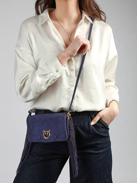 Cross Body Tas Love Bag Soft Leder Pinko Blauw love bag soft 6023A39A ander zicht 1
