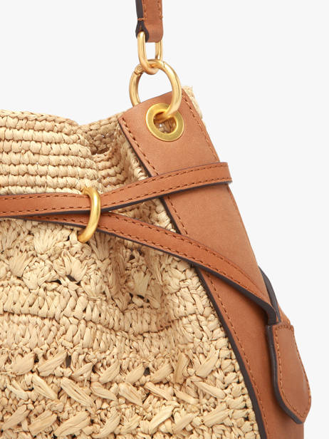 Cross Body Tas Le Mini Romy Leder En Raffia Gerard darel Beige raphia E454 ander zicht 3