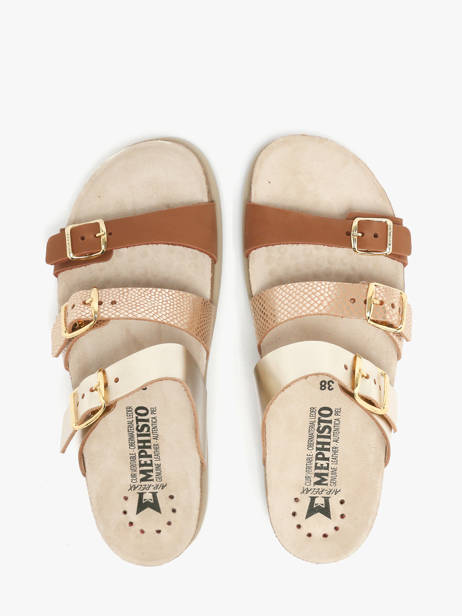 Slippers Uit Leder Mephisto Goud women P5146954 ander zicht 3