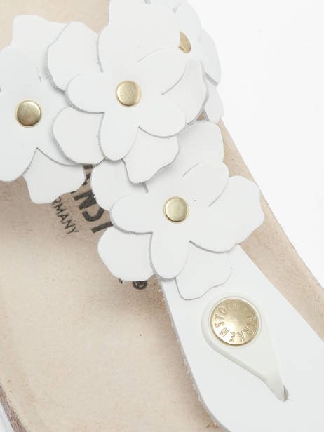 Slippers Gizeh Flower Uit Leder Birkenstock Wit women 1026735 ander zicht 2