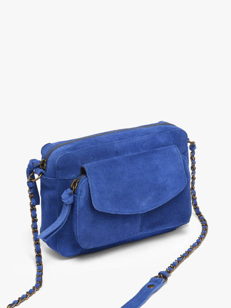 Cross Body Tas Naina Leder Pieces Blauw naina 17100639 ander zicht 2