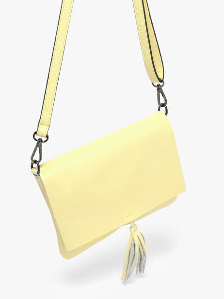 Cross Body Tas Caviar Leder Milano Geel caviar CA22112 ander zicht 2