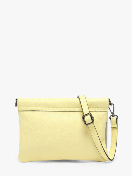 Cross Body Tas Caviar Leder Milano Geel caviar CA22112 ander zicht 4
