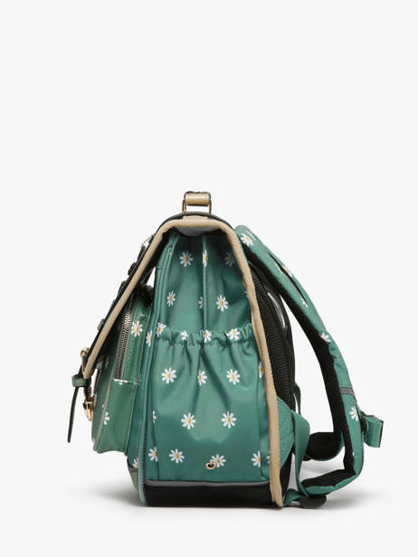 Boekentas 2 Compartimenten Cameleon Groen vintage fantasy PBVGCA38 ander zicht 2