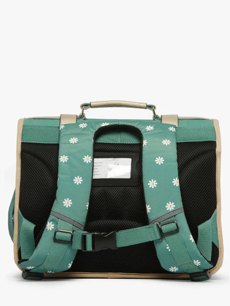 Boekentas 2 Compartimenten Cameleon Groen vintage fantasy PBVGCA38 ander zicht 4