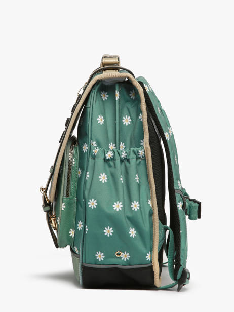 Rugzak 3 Compartimenten Cameleon Groen vintage fantasy PBVGSD39 ander zicht 2