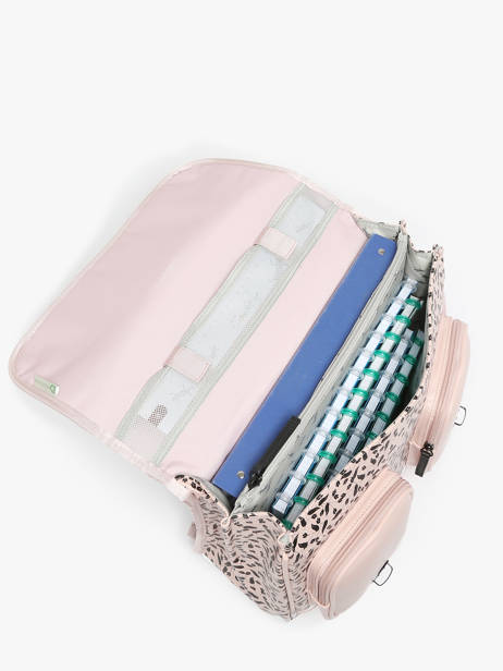 Boekentas 2 Compartimenten Cameleon Roze vintage north PBVWCA38 ander zicht 3