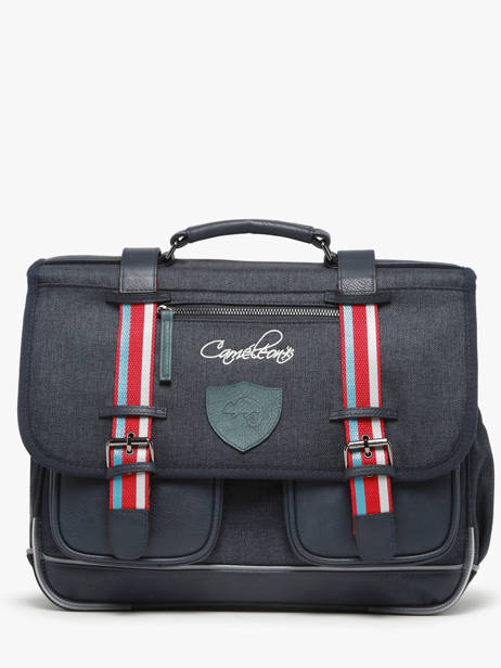 Boekentas 2 Compartimenten Cameleon Blauw vintage urban PBVBCA38