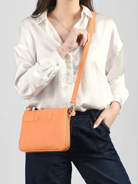 Cross Body Tas Milano Leder Nathan baume Oranje n city 3 ander zicht 1