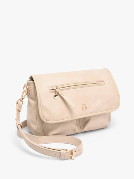 Cross Body Tas Zip Lulu castagnette Beige zip ALENA ander zicht 2