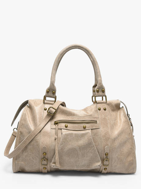Schoudertas A4 Formaat Spazzolato Leder Milano Beige spazzolato SP24095