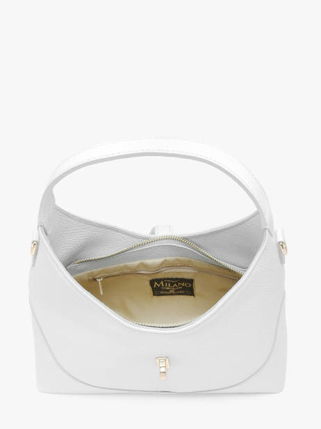Cross Body Tas Caviar Leder Milano Wit caviar CA26022 ander zicht 3