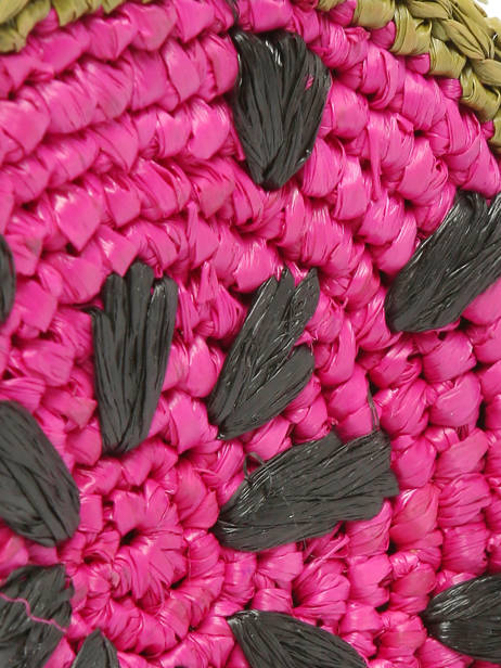 Tasjuweeltje Summer Fruit Raffia Le voyage en panier Roze l'atelier du crochet AM830 ander zicht 1
