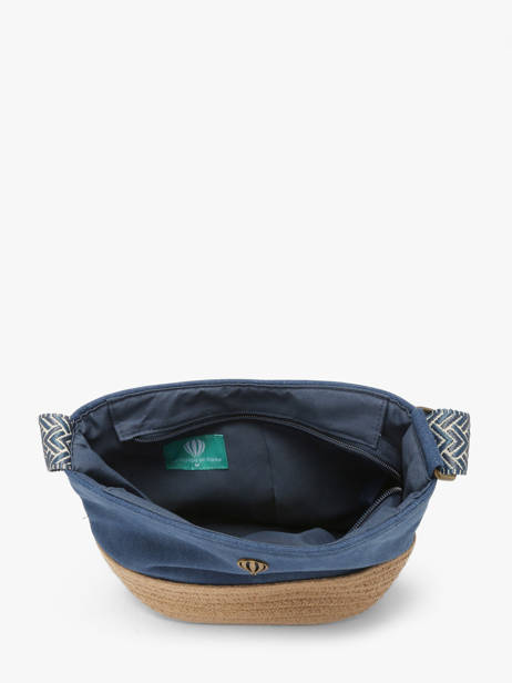 Cross Body Tas City Katoen Le voyage en panier Blauw city PM962 ander zicht 3