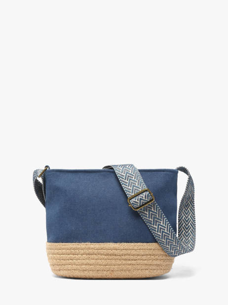 Cross Body Tas City Katoen Le voyage en panier Blauw city PM962 ander zicht 4