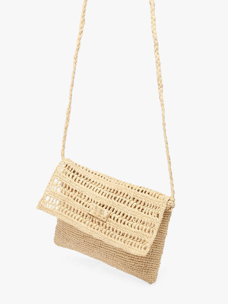 Cross Body Tas L'atelier Du Crochet Raphia Le voyage en panier Beige l'atelier du crochet AM827 ander zicht 2