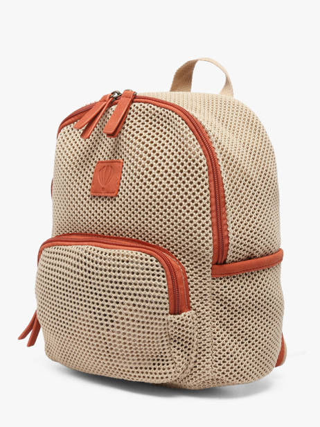 Rugzak Le voyage en panier Beige resille PM957 ander zicht 2