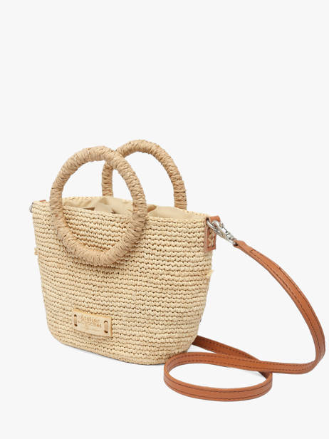 Handtas L'atelier Du Crochet Raphia Le voyage en panier Beige l'atelier du crochet AM831 ander zicht 2