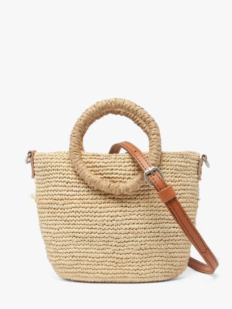 Handtas L'atelier Du Crochet Raphia Le voyage en panier Beige l'atelier du crochet AM831 ander zicht 4