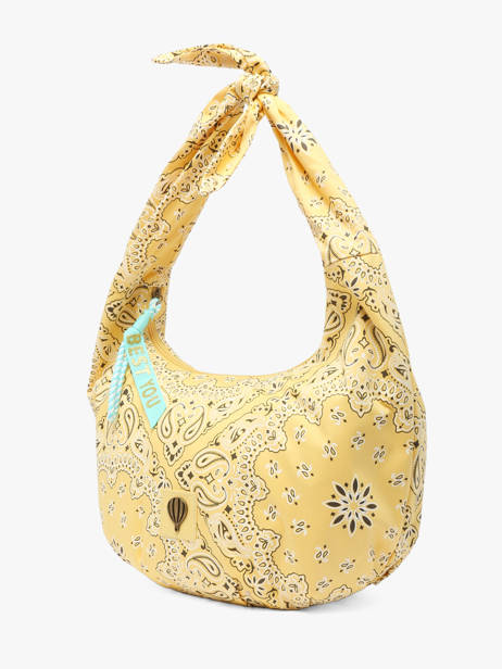 Schoudertas Bandana Katoen Le voyage en panier Geel bandana PM970 ander zicht 2