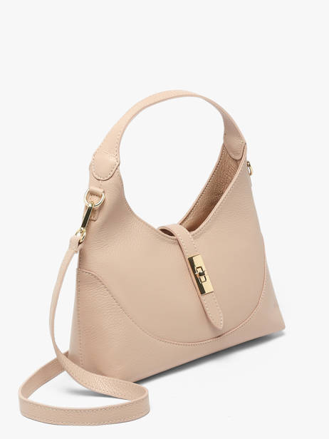 Cross Body Tas Caviar Leder Milano Beige caviar CA26022 ander zicht 2