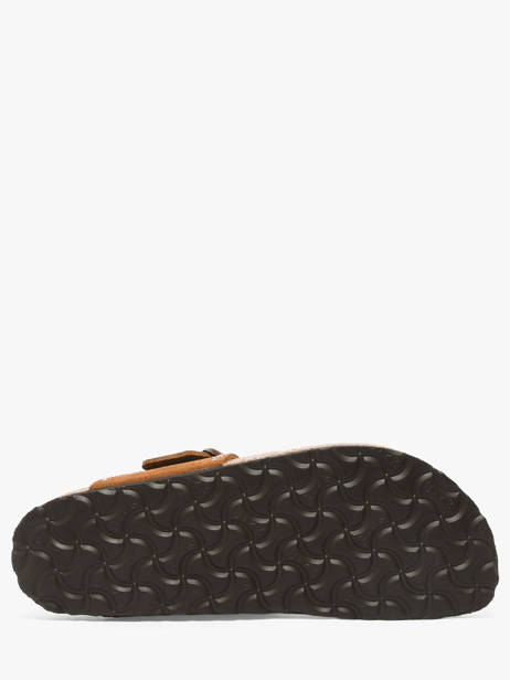 Slippers Uit Leder Birkenstock Bruin women 1031733 ander zicht 5