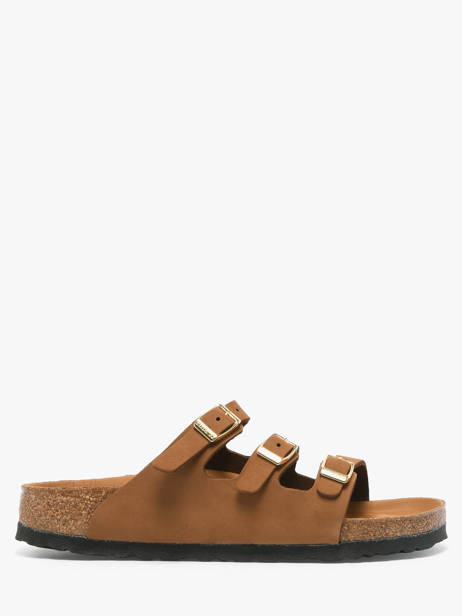 Slippers Uit Leder Birkenstock Bruin women 1031867