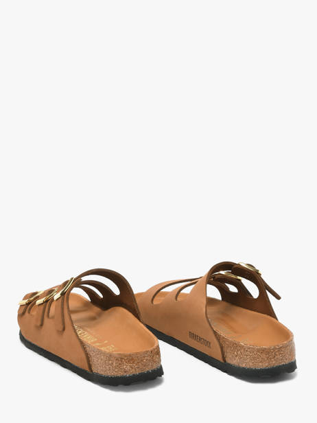 Slippers Uit Leder Birkenstock Bruin women 1031867 ander zicht 3