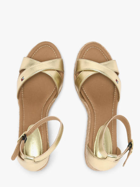 Sandalen Uit Leder Tommy hilfiger Goud women 93330HS ander zicht 3