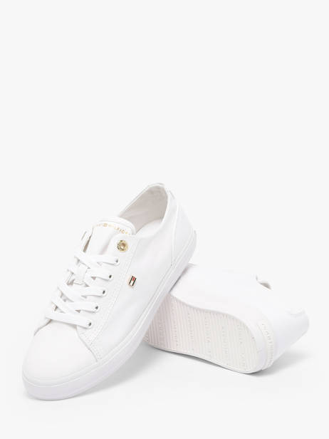Sneakers Uit Leder Tommy hilfiger Wit women 9170YBS ander zicht 2