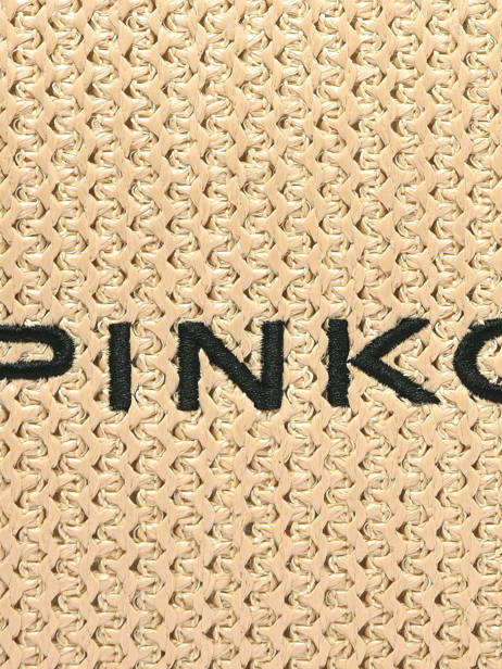 Avondtasje Logo Raffia Pinko Beige logo shopper 6718A39Y ander zicht 3