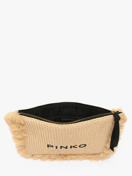 Avondtasje Logo Raffia Pinko Beige logo shopper 6718A39Y ander zicht 4