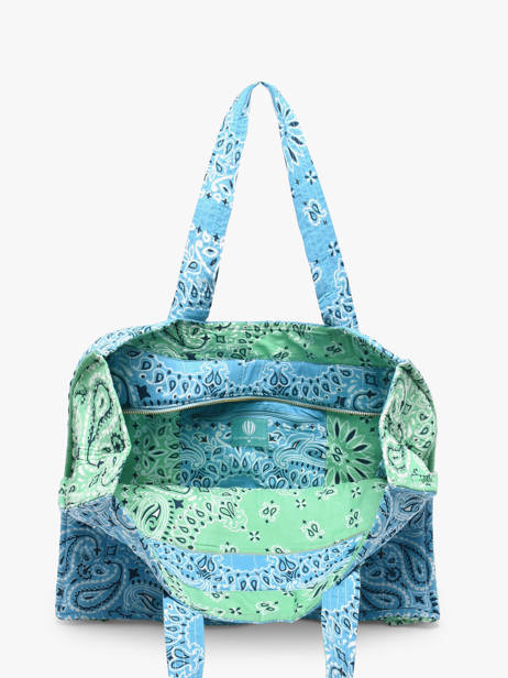 Schoudertas Bandana Katoen Le voyage en panier Blauw bandana PM965 ander zicht 3